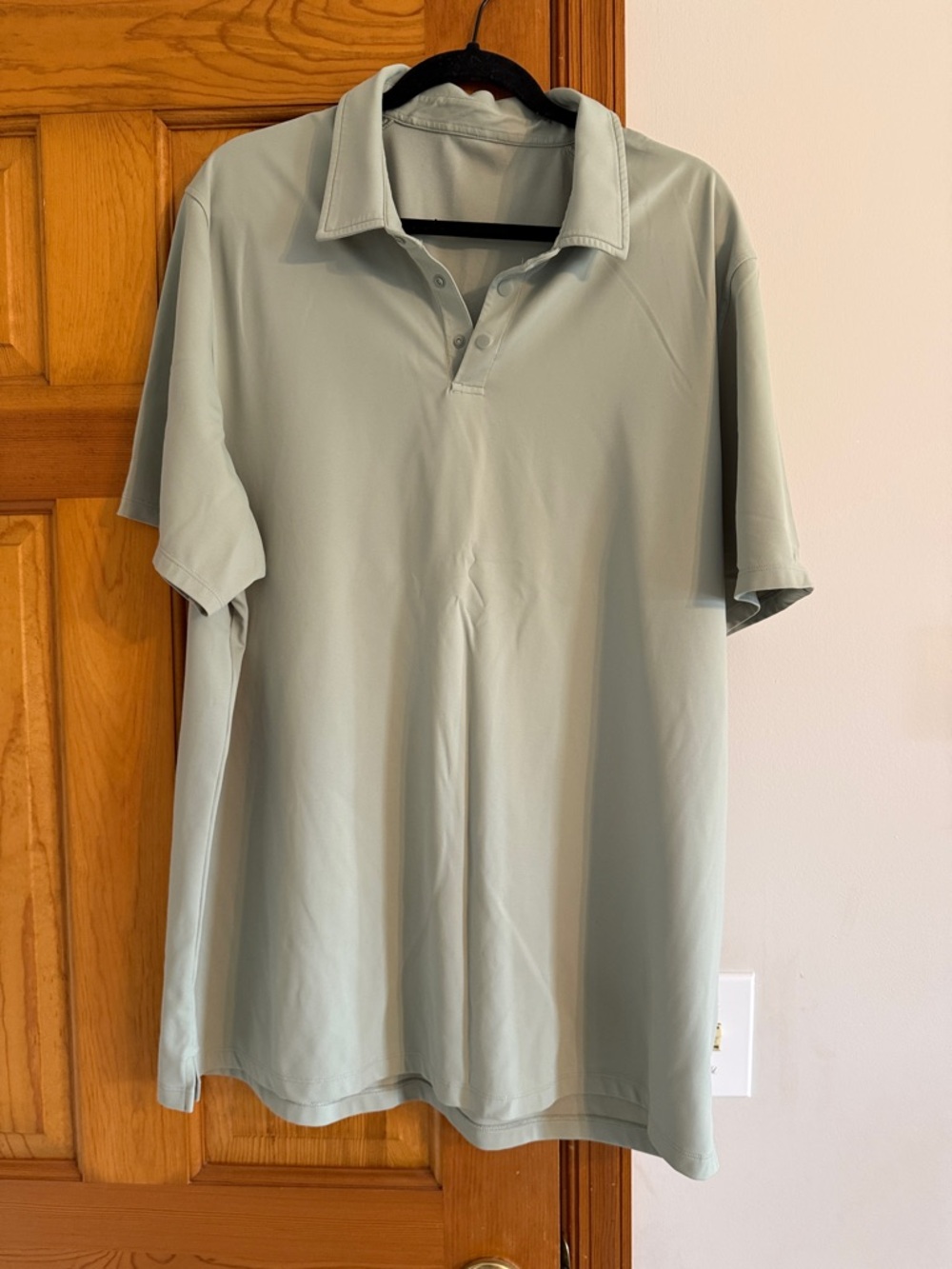 lululemon athletica Men’s Sage Green Short-Sleeve Polo